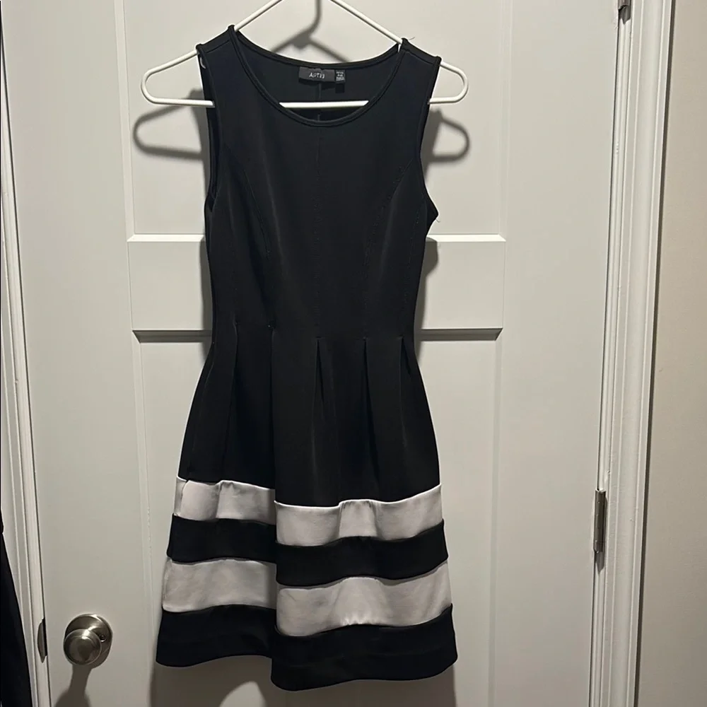 Apt. 9 Black and White Sleeveless Fit & Flare Dress